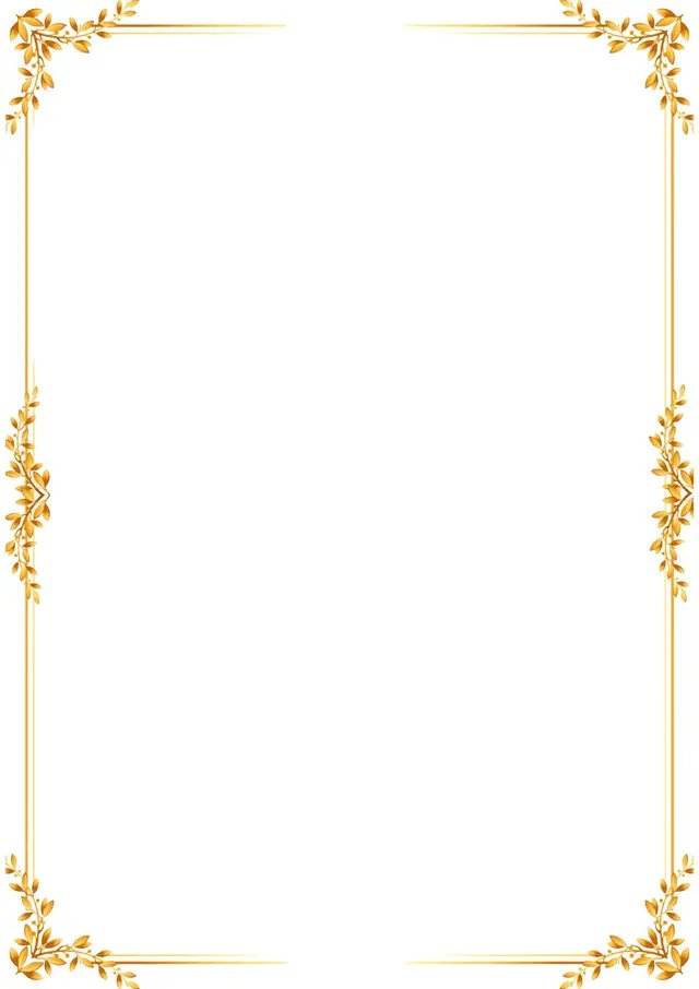Golden Floral Border